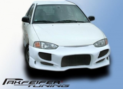 Front bumper with alu mesh grill