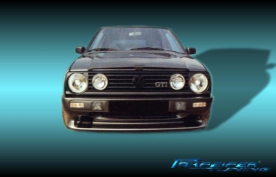 Front bumper with DE-headlights
