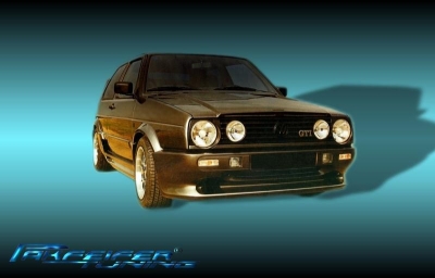 Front bumper with DE-headlights