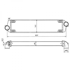 BMW Ladeluftkhler   Bmw E36; 3-Reihe Lim/Tour/Comp (E36) 90-99, 8121307