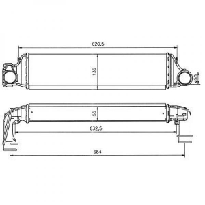 BMW Ladeluftkhler    Bmw E46, 3-Reihe (E46) Lim./Touring 98-01, 8121406