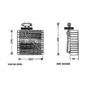 Volkswagen Verdampfer      Vw Sharan, Sharan 96-00, 8229001