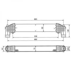 Volkswagen Ladeluftkhler     Sharan, 8229005