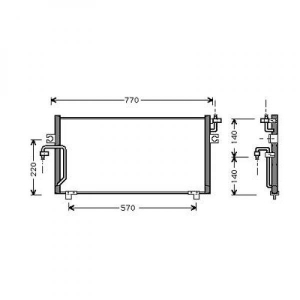 Nissan Kondensator Prim. P11/W11, Primera P11/W11 96-99, 8605200