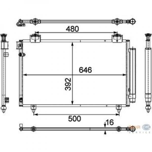 Toyota Kondensator       Avensis, Avensis Lim/Kombi 06-08, 8662402