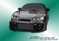 Front bumper + mesh grill without eye brows+parking light hole