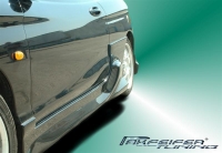 Side skirts left + right with alu mesh grill, 3-doors