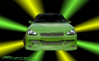 Front bumper with grill and mesh grill