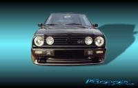 Front bumper with DE-headlights