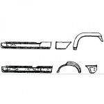 Opel Trschweller Links  Corsa, Corsa A 90-93, 9317021